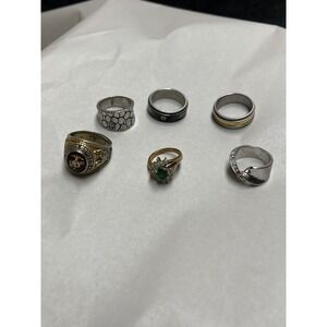 Mixed Lot of 6 Rings Mixed Styles And Eras